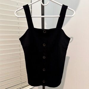 Ann Taylor Black Fitted Sleeveless Tank Top